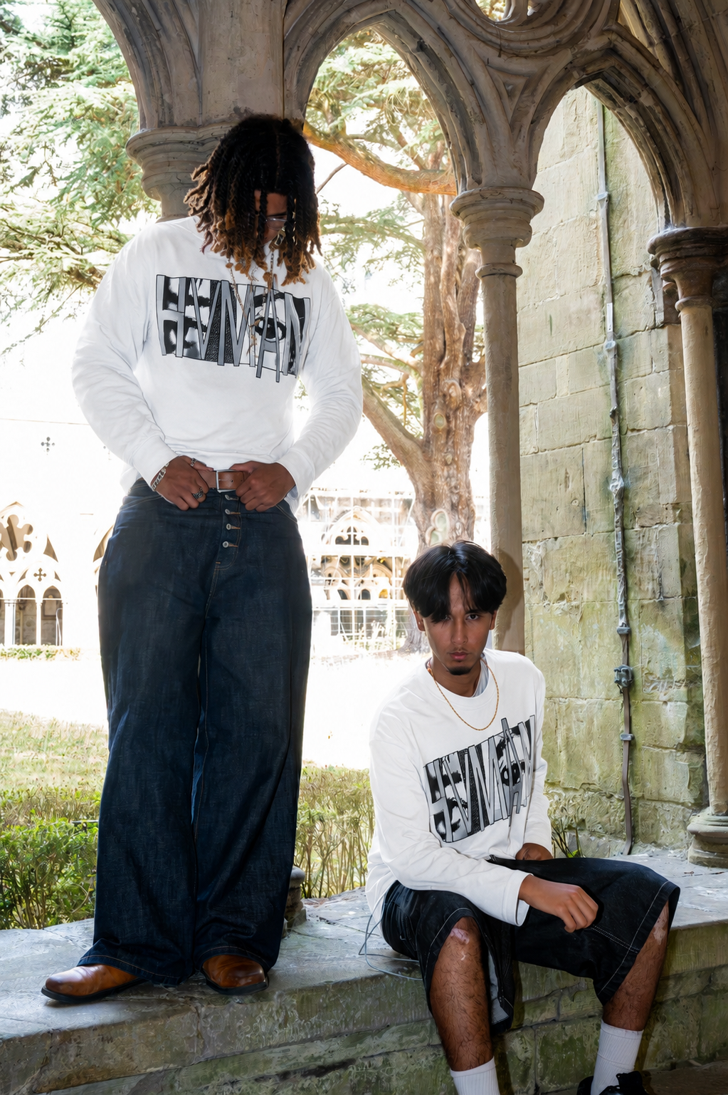 HVMAN EYEZ LONGSLEEVE WHT PODpartner